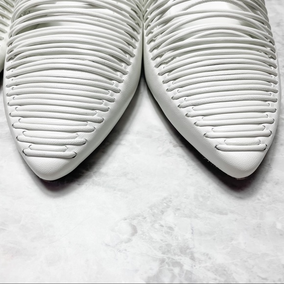 Tory Burch Sienna White Leather Flat Slide Mules - Picture 7 of 12